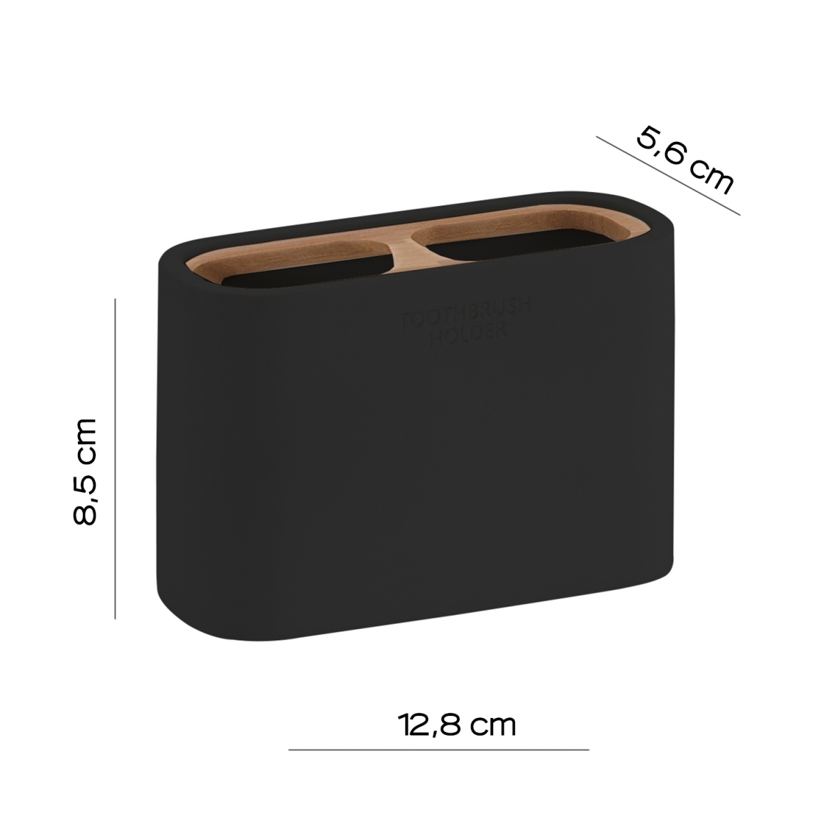 Imagen de Portacepillos Ninfea Negro-Bambu