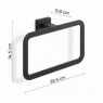 Ambient photos of Atena Set 4 Pz. (Towel rack 35Cm, Towel holder, Hanger, Ring) Matte Black [52138]