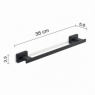 Photo of Atena Set 4 Pz. (Towel rack 35Cm, Towel holder, Hanger, Ring) Matte Black [52141]