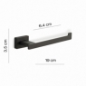 Photo of Atena Set 4 Pz. (Towel rack 35Cm, Towel holder, Hanger, Ring) Matte Black [52143]