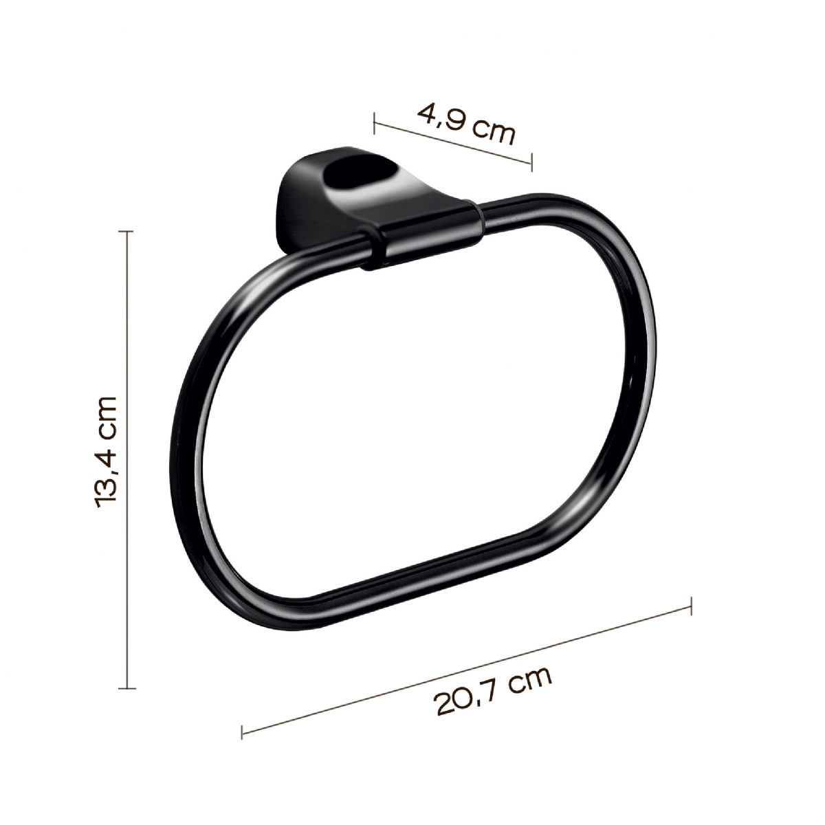 Ambient photos of Stelvio Set 4 Pz. (Towel rack 35Cm, Towel holder, Hanger, Ring) Matte Black [52158]