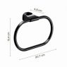 Ambient photos of Stelvio Set 4 Pz. (Towel rack 35Cm, Towel holder, Hanger, Ring) Matte Black [52158]