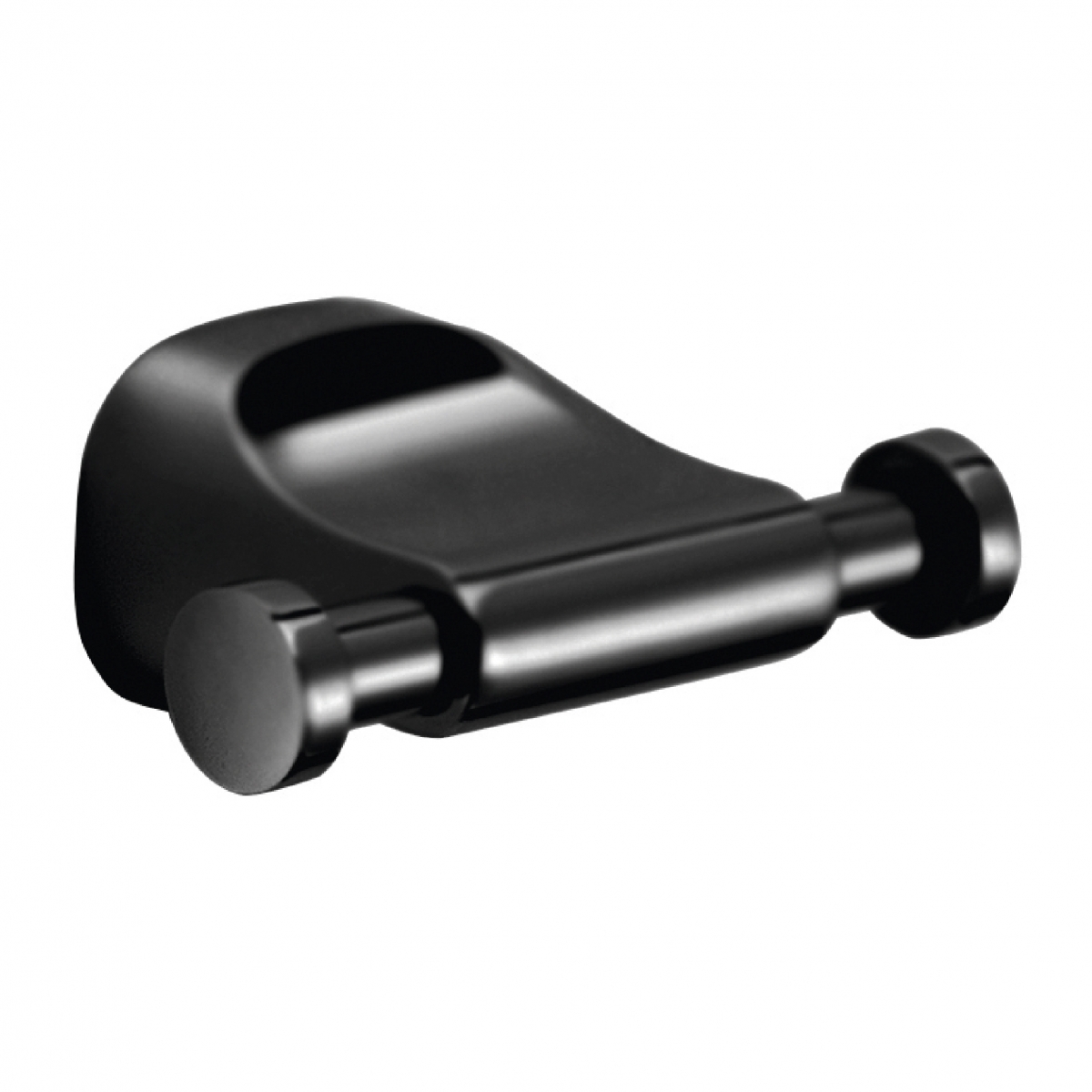 Stelvio Set 4 Pz. (Toallero 35Cm,Portarrollo,Percha,Argolla) Negro Mate