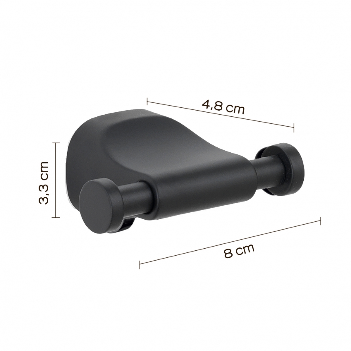 Fotos ambiente de Stelvio Set 4 Pz. (Toallero 35Cm,Portarrollo,Percha,Argolla) Negro Mate [52165]