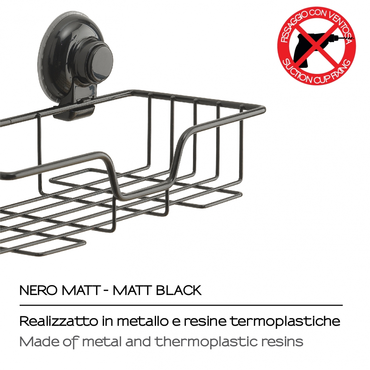 Ambient Photos of Rectangular Object Holder Hot Matte Black Matte Gedy [52174]