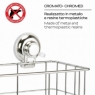 Ambient photos of Rectangular Object Holder Hot Chrome Suction Cup Gedy [52180]