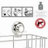Ambient photos of Rectangular Object Holder Hot Suction Cup Chrome Gedy [52181]