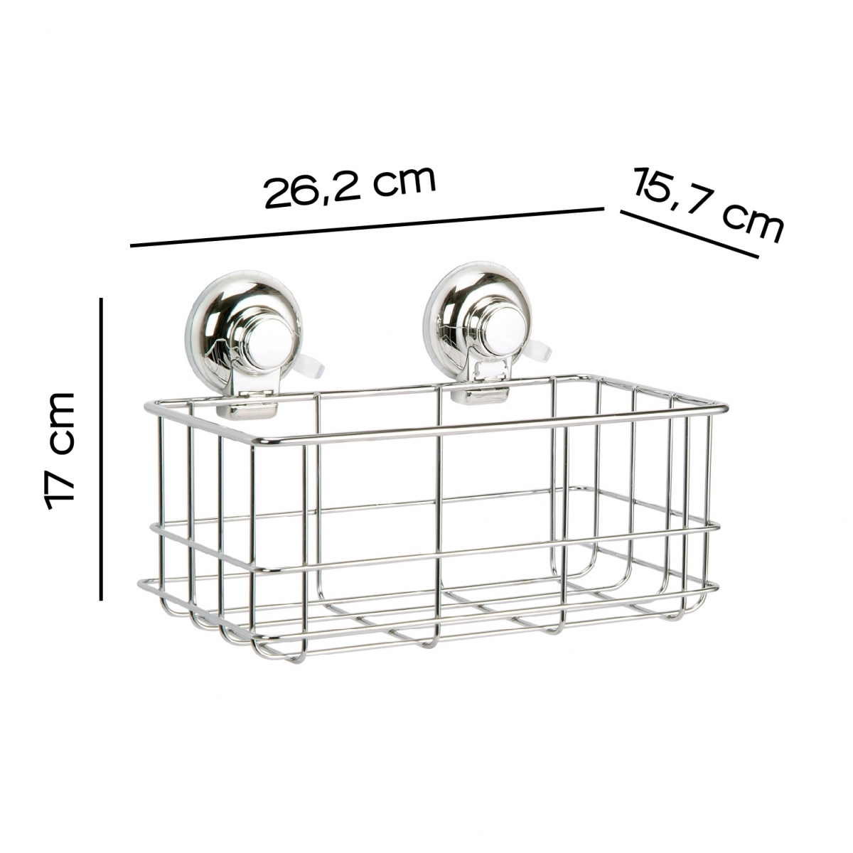 Rectangular Object Holder Hot Chrome Suction Cup Gedy