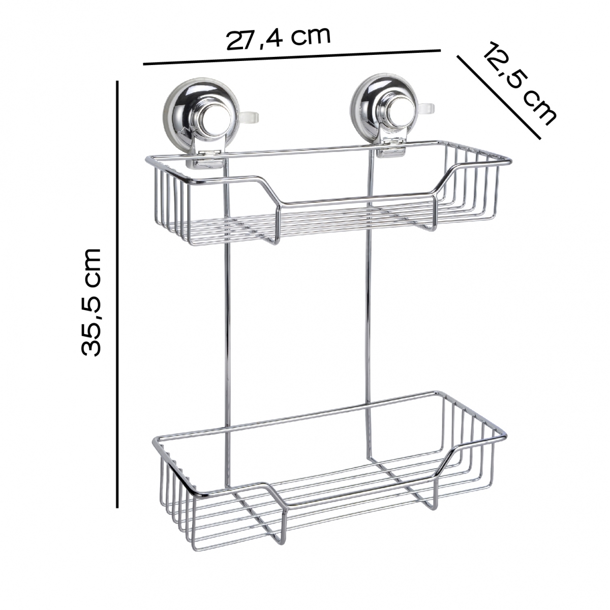 Photo of Double Suction Cup Object Holder Hot Chrome