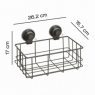 Rectangular Object Holder Hot Matte Black Suction Cup