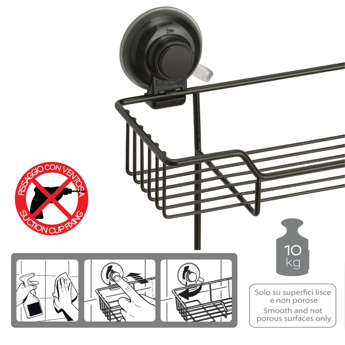 Ambient Photos of Double Suction Cup Hot Matte Black Object Holder [52190]