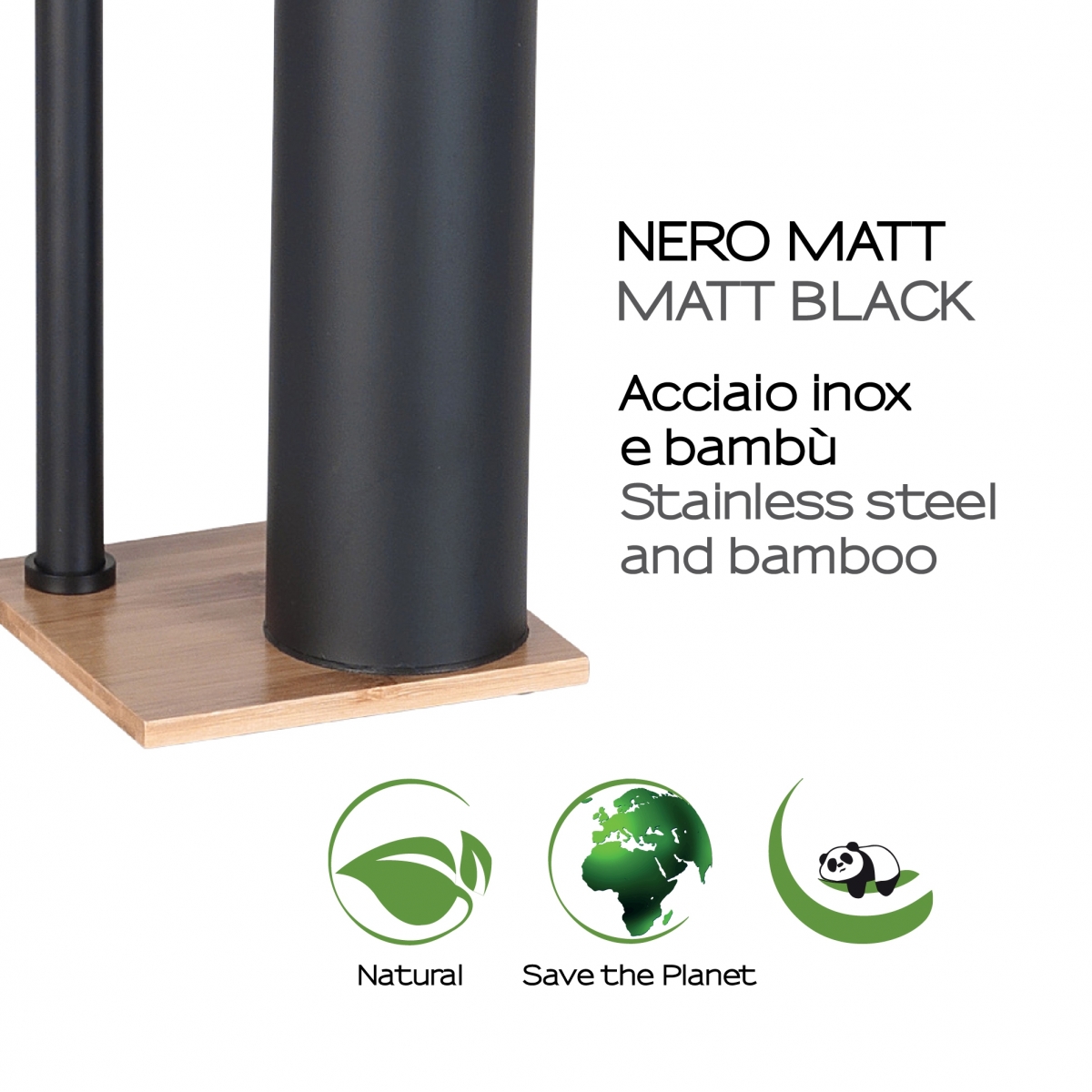 Umgebungsfotos von Trilly Standing Column Natural-Matte Black [52196]