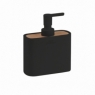 Ninfea Set 2 pcs. (Dispenser + Toothbrush holder + Soap dish + Brush holder + Tray) Matte Black