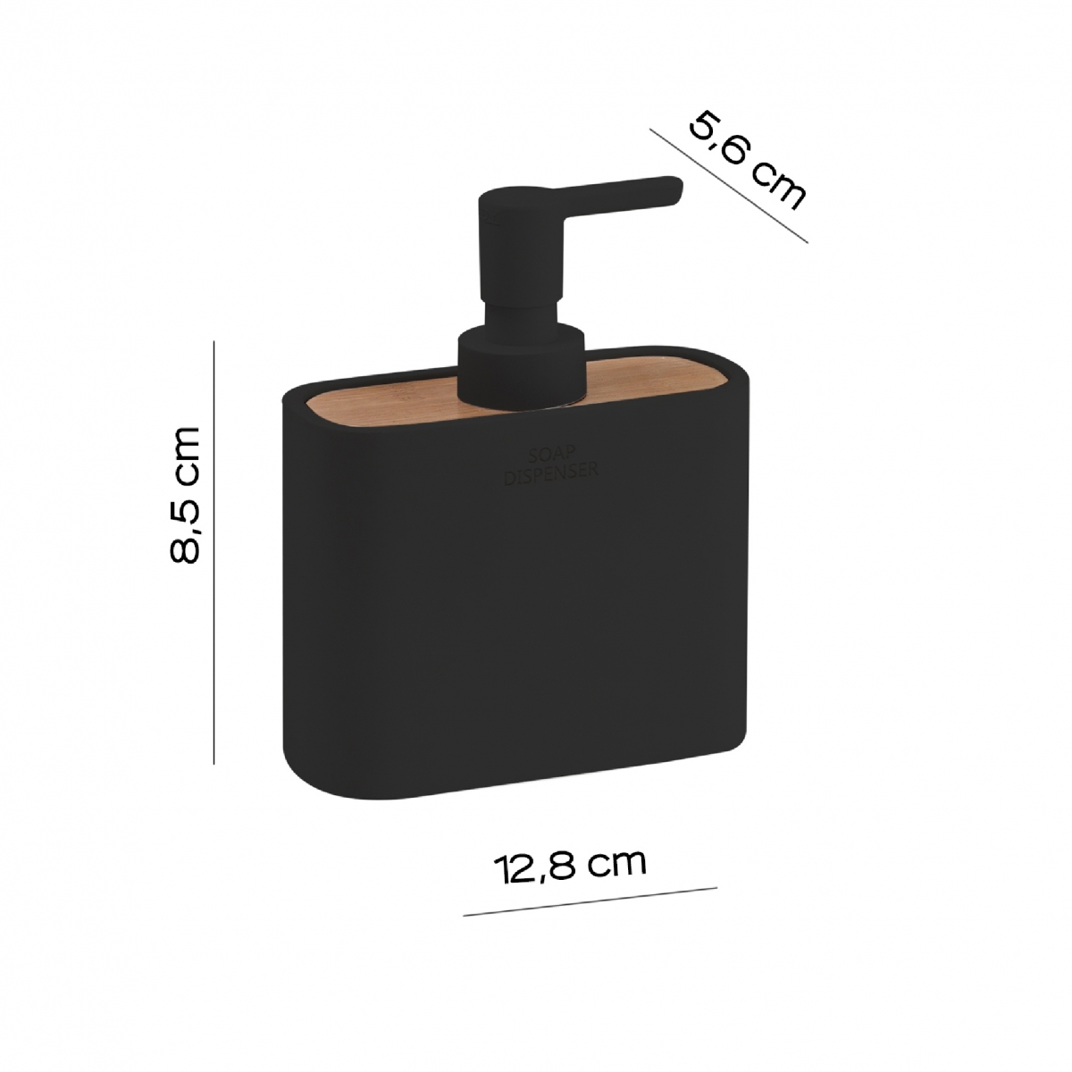 Photos d’ambiance de Ninfea Set 5 Pz. (Distributeur + Porte-Brosse à dents) Noir Mat [52250]