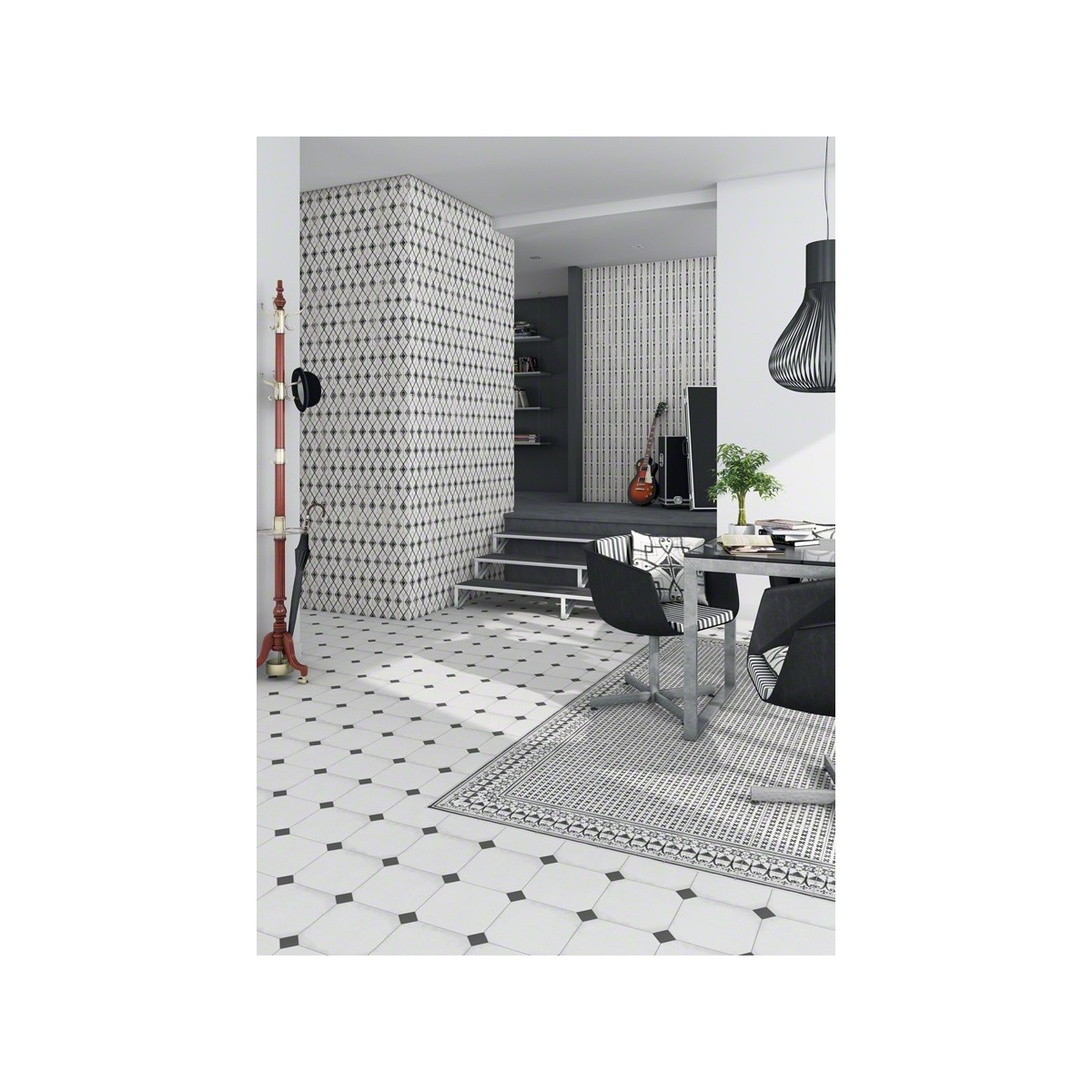 Anthracite Dome Block (ud) 4x4 - Piso hidráulico antiderrapante em porcelana Vives