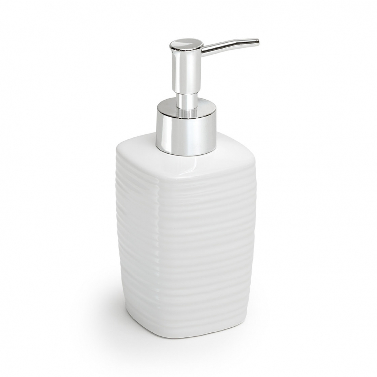 Kelly Room Photos Set 4 Pz. (Distributeur, Porte-pinceau, Porte-savon, Brosse de toilette) Blanc [52313]