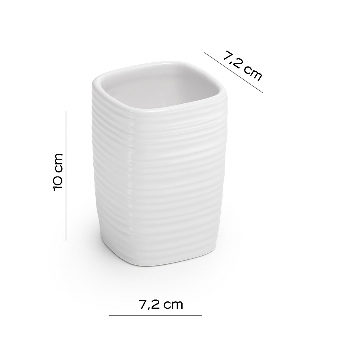 Kelly-Ambient-Fotos Set 4 Pz. (Spender, Zahnbürstenhalter, Seifenschale, Toilettenbürste) Weiß [52316]