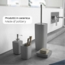 Kelly Room Photos Set 4 Pz. (Dispenser, Brush holder, Soap dish, Toilet brush) Gray [52321]