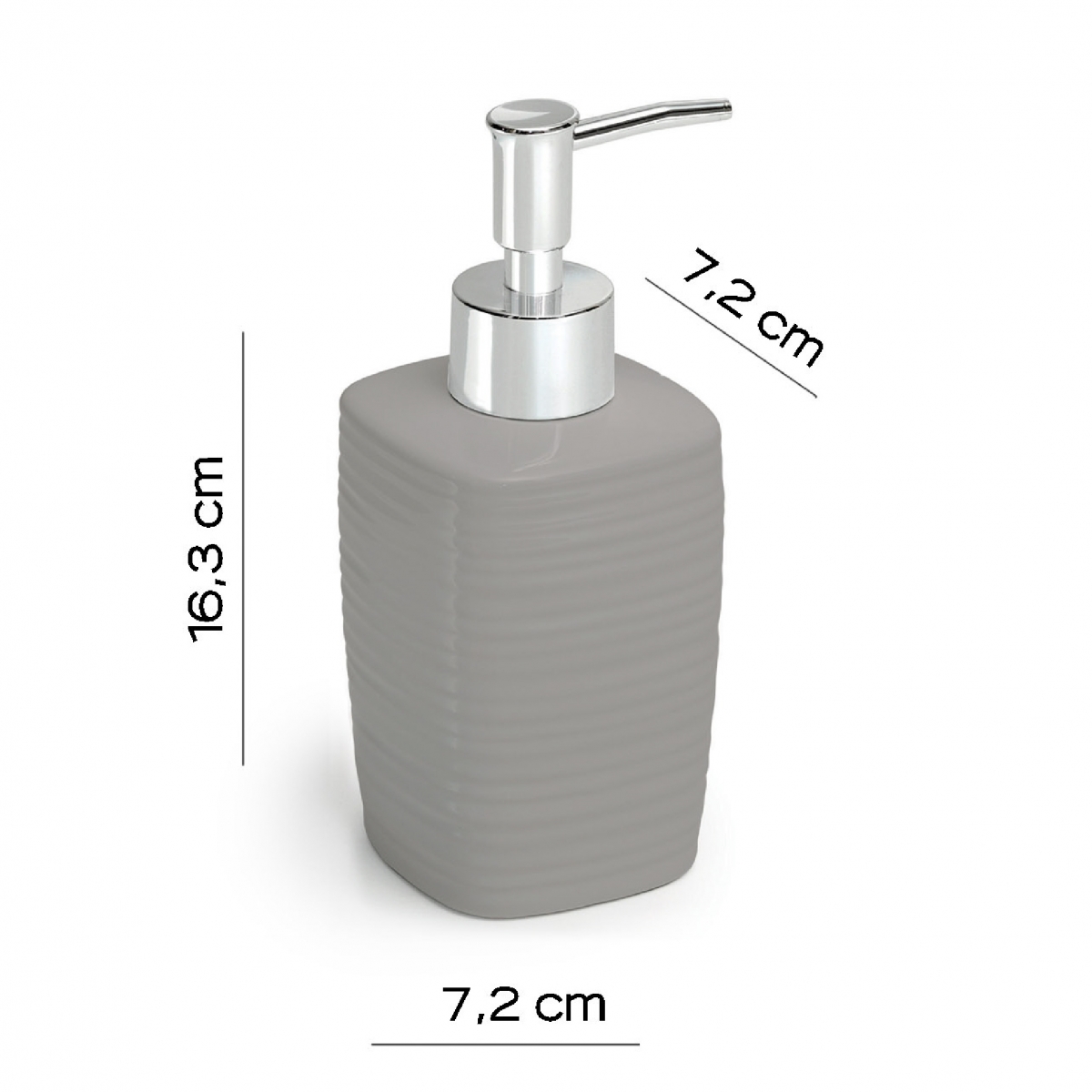 Kelly ambient photos Set 4 Pz. (Dispenser,Toothbrush holder,Soap dish,Toilet brush) Gray [52323]