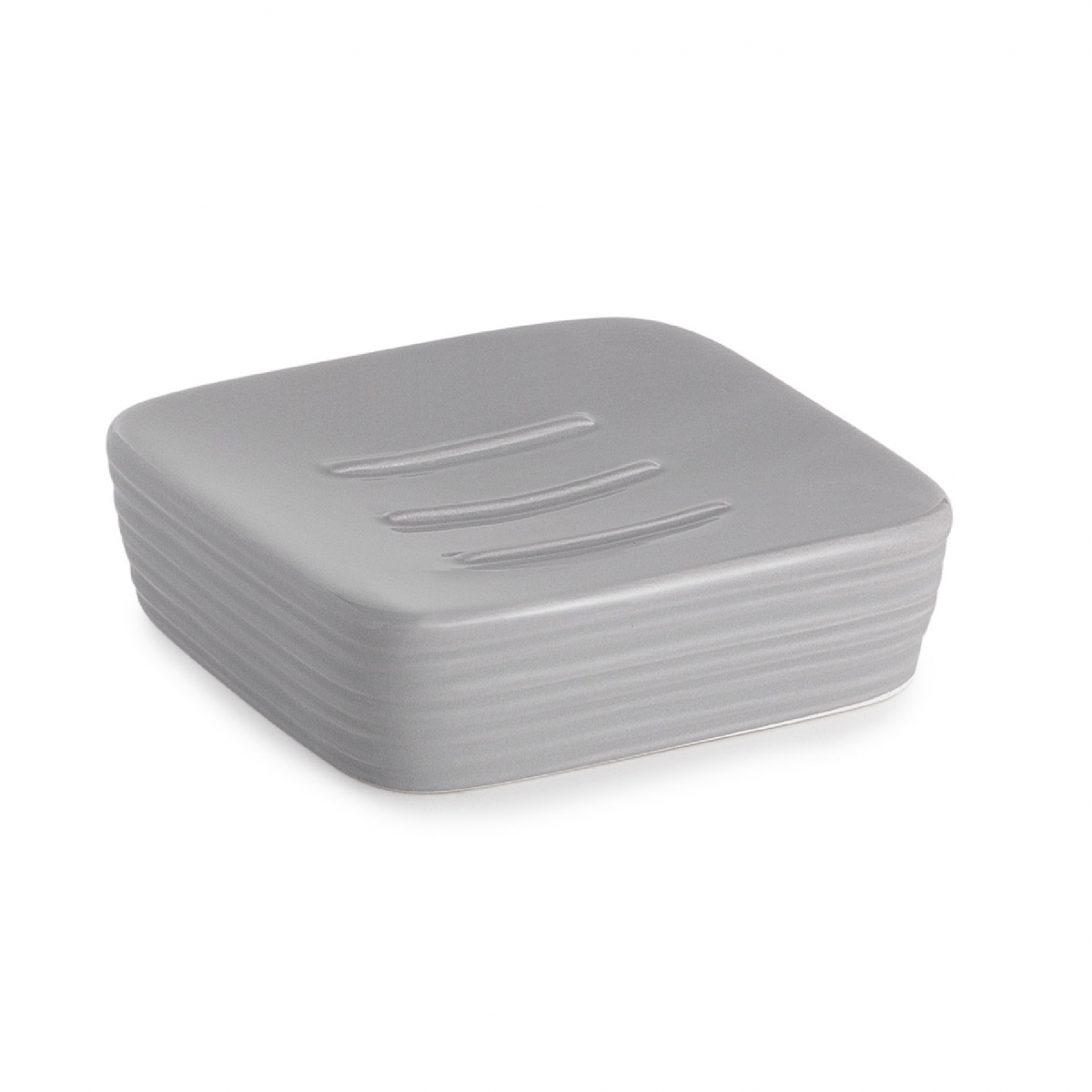 Kelly Room Photos Set 4 Pz. (Dispenser, Toothbrush holder, Soap dish, Toilet brush) Gray [52328]