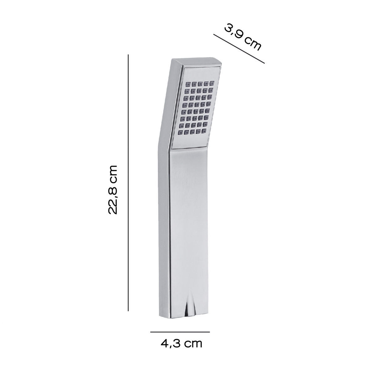 Detalhes sobre Chuveiro Handle 1 Jet Trendy 02 Chrome