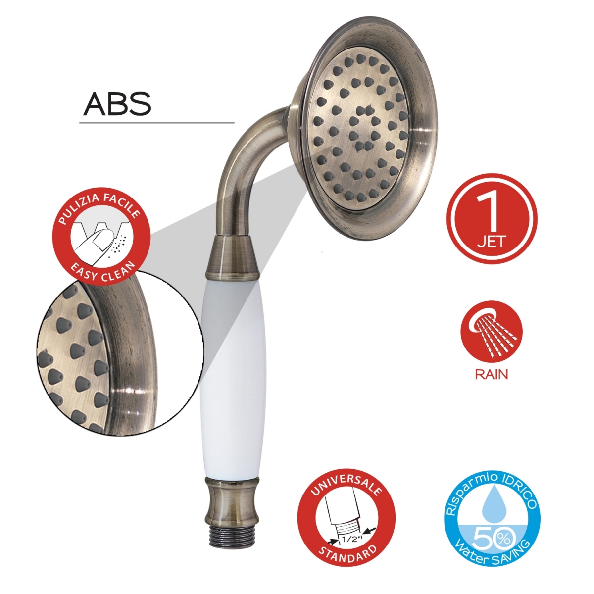 Photos d’ambiance de Poignée de douche 1 Jet Liberty 01 Bronze [52393]