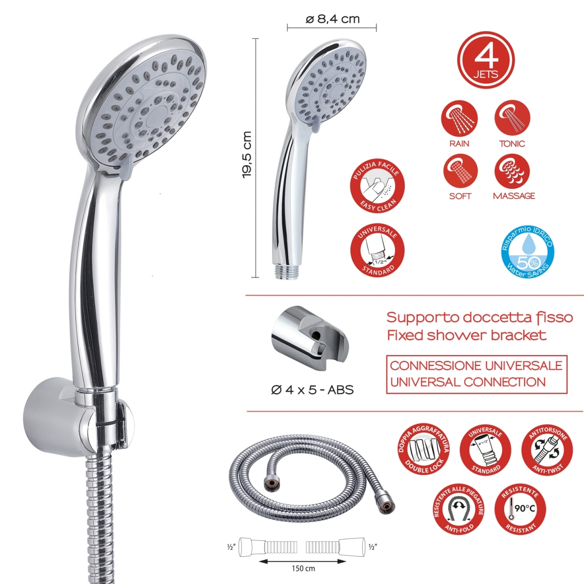 Foto des Easy 06 Chrome Duschsets