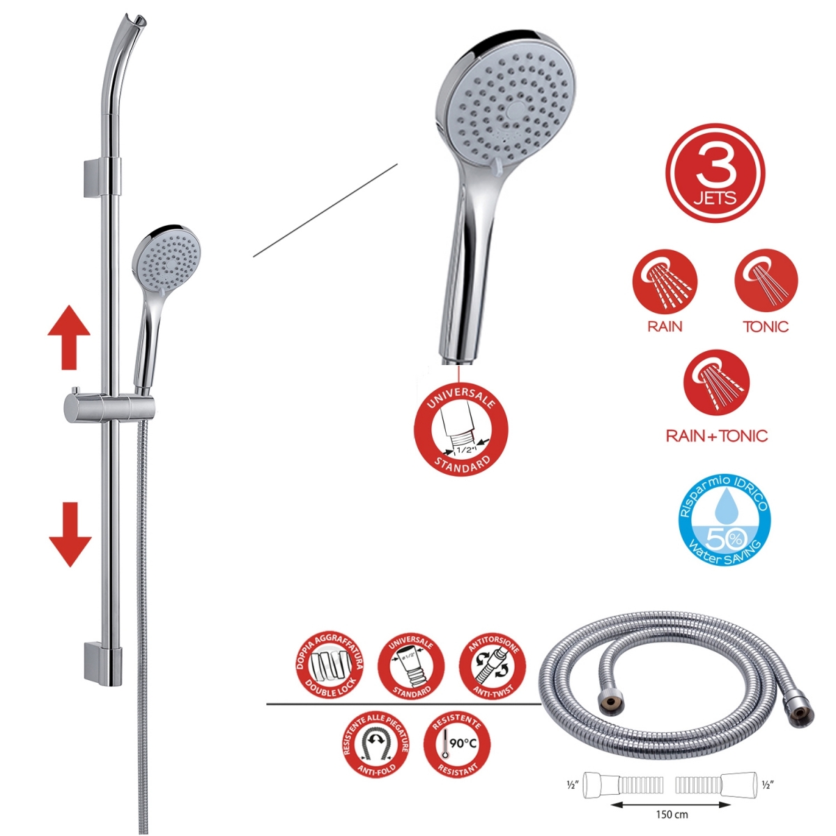 Star 05 Chrome Shower Set
