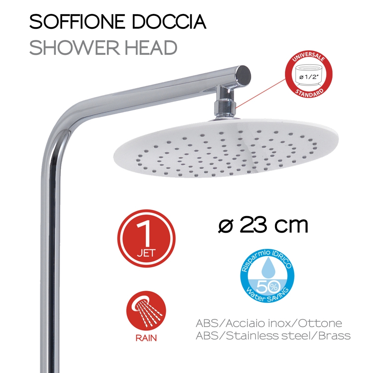 Colonne de douche réglable Colonne de douche réglable Easy 01 chrome-blanc