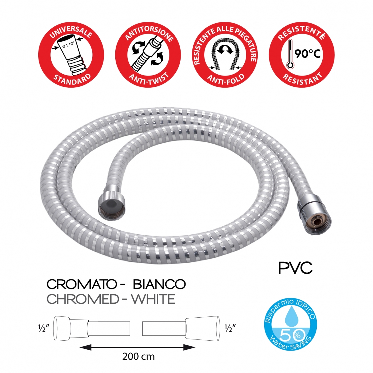 Ambient photos of Flexo Pvc 200 Cm Bouble White 01 Chrome-White [52421]
