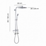 Extendable shower column Star mix 01 chrome extendable shower column