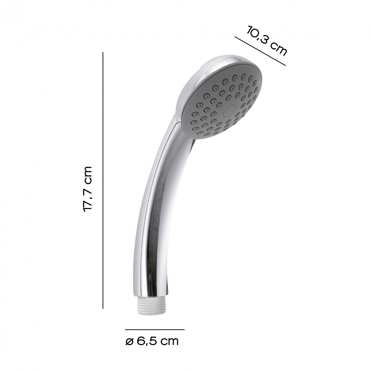 Umgebungsfotos des Duschgriffs 1 Jet Basic 01 Chrome [52459]