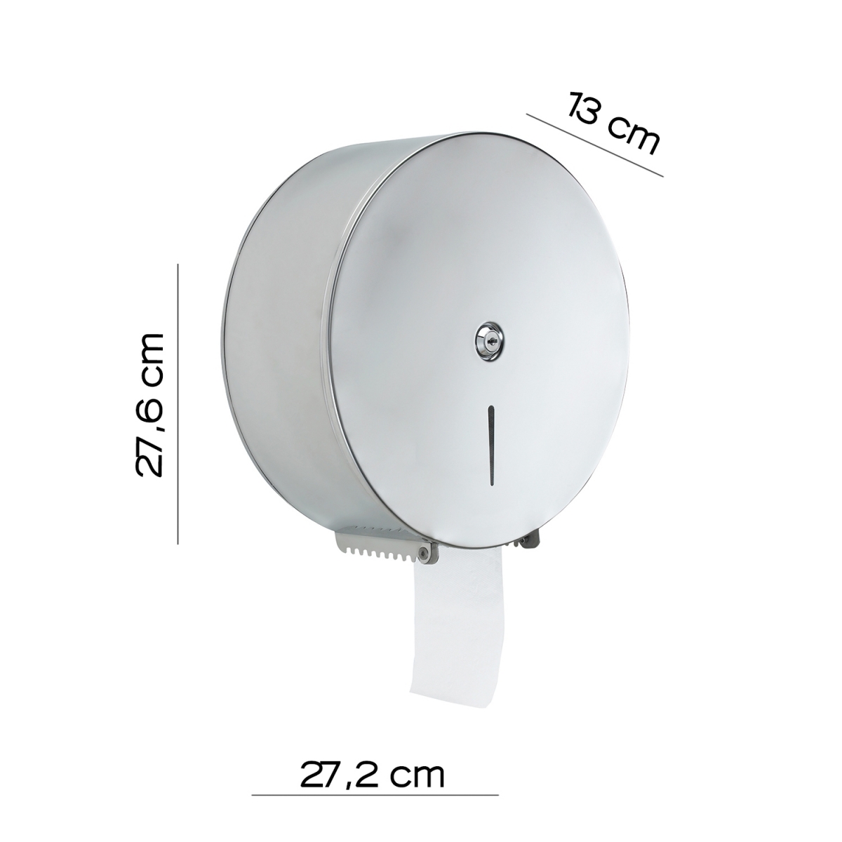 Dispensador de rolo de papel cromado