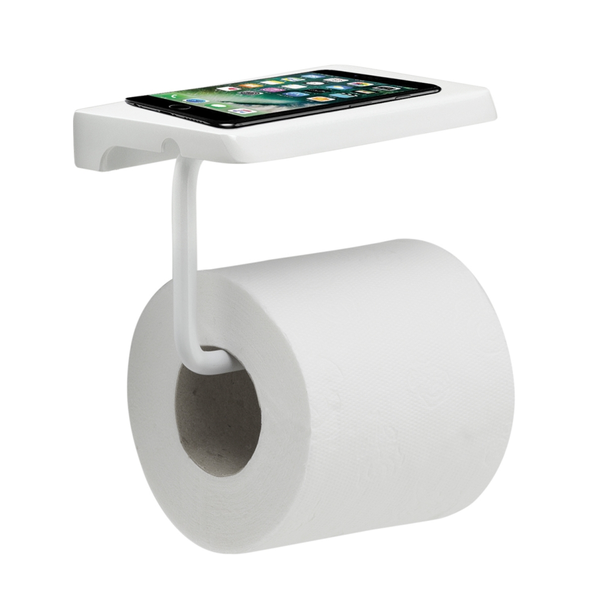 Detail of Roll Holder With Support Tray White
