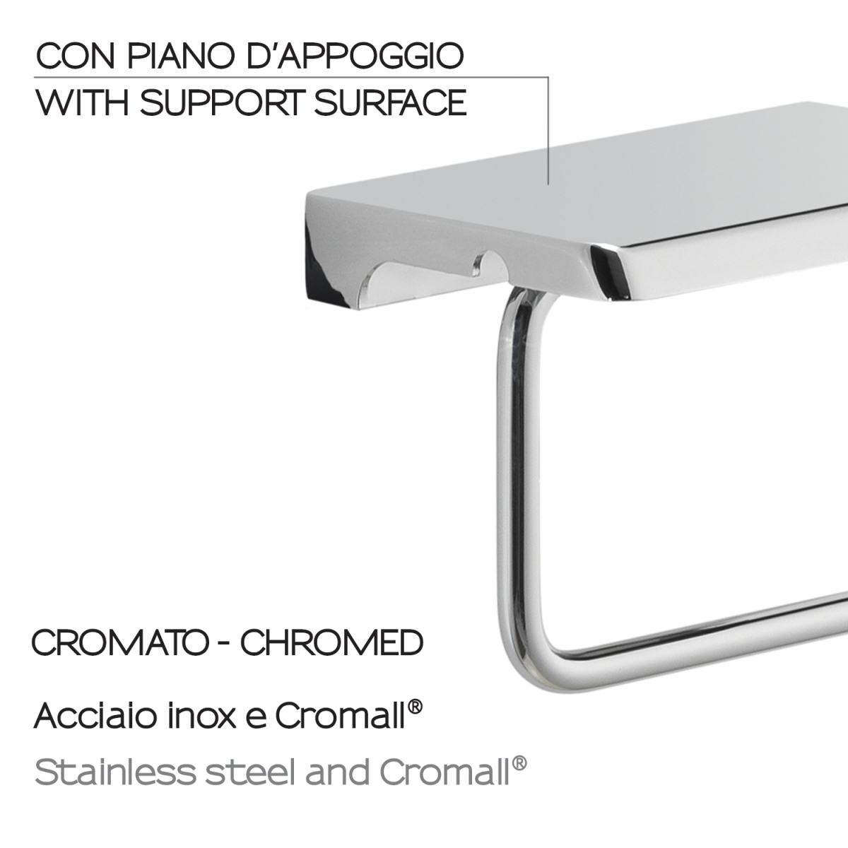 Ambient photos of Toilet Paper Holder With Support Tray Chrome [52475]