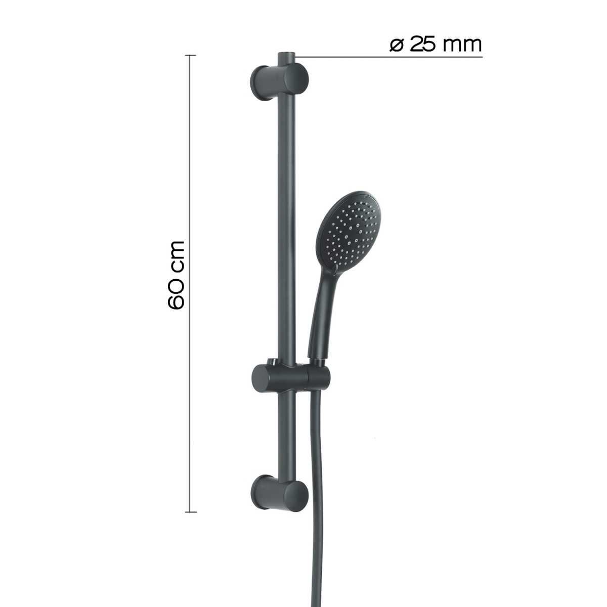 Imagem do conjunto de chuveiro preto mate Tech 13