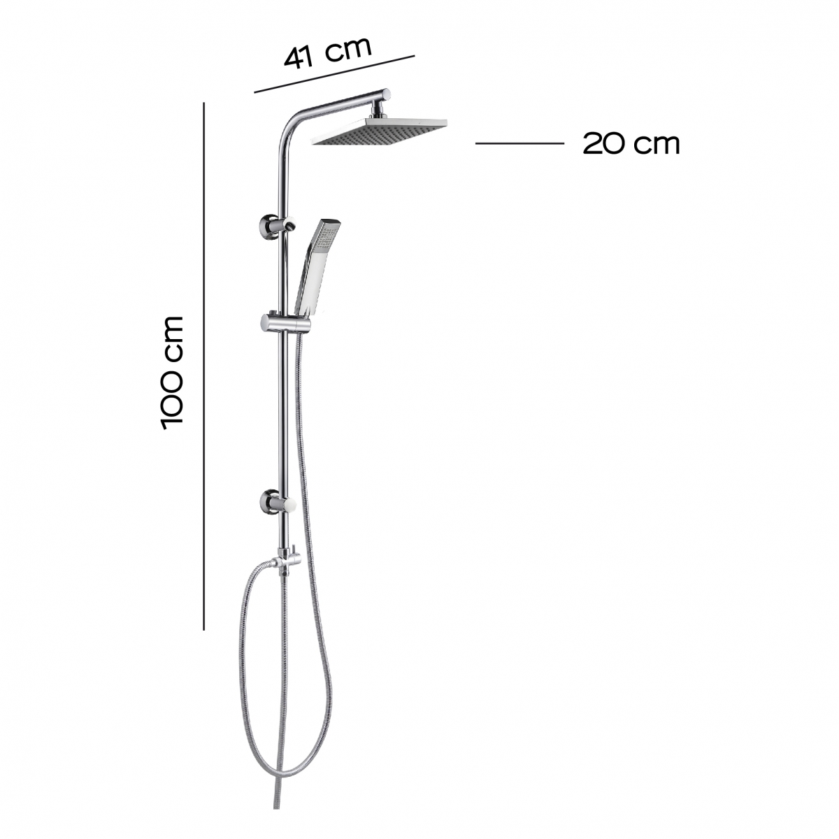 Umgebungsfotos der verstellbaren Duschsäule Verstellbare Duschsäule Easy 05 Chrome [52509]