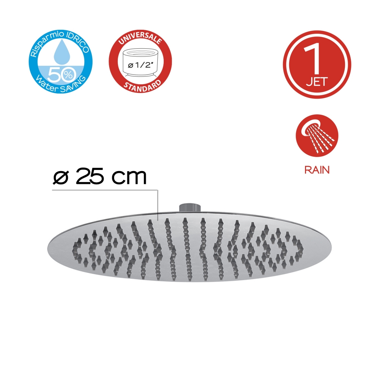 Detail des High Pro 02 Chrome Duschsets 5 Teile