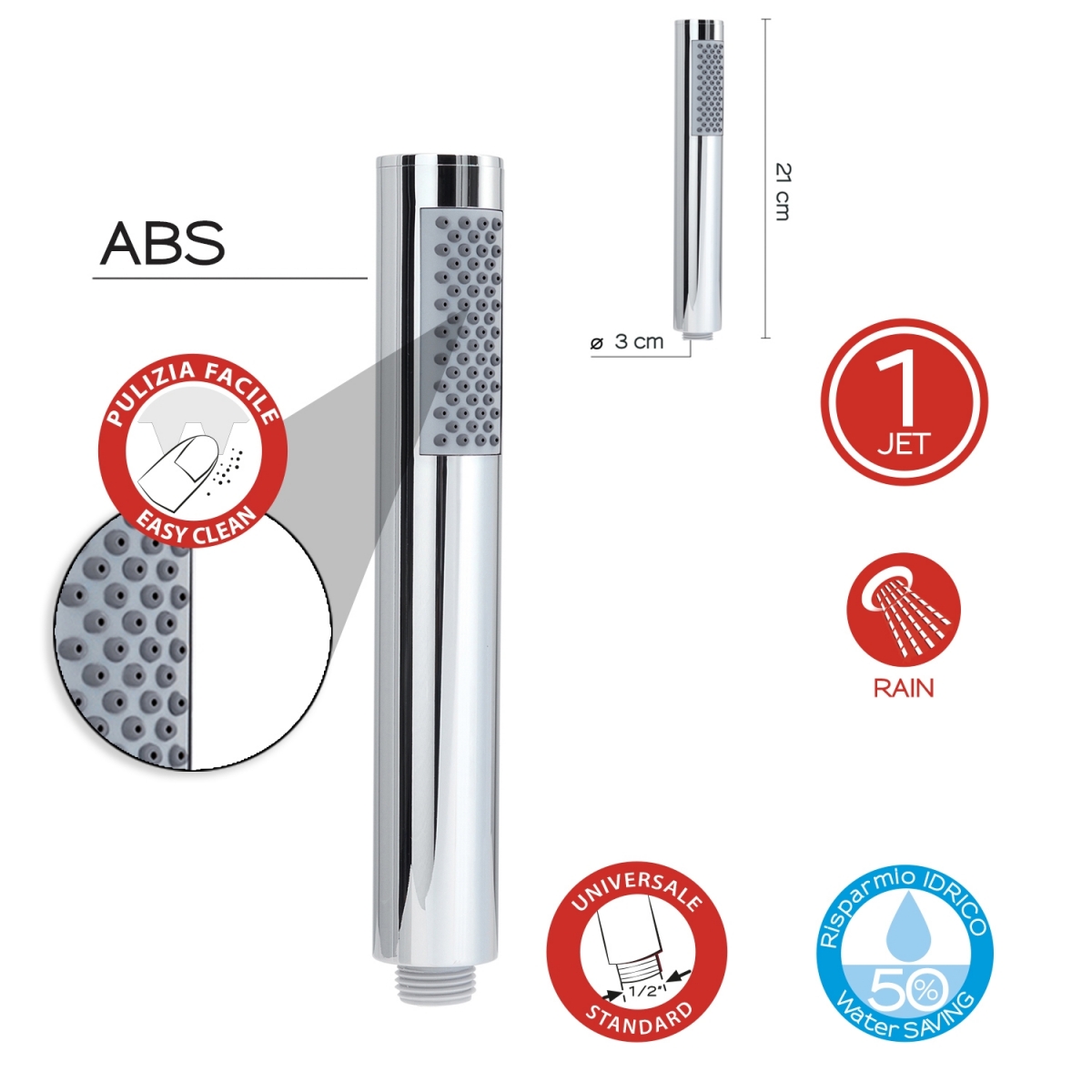 Ambient-Fotos des High Pro 08 Chrome Duschsets 3 Teile [52541]