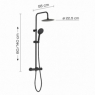 Image of Extendable Shower Column Star Plus 01 Matte Black Extendable Shower Column
