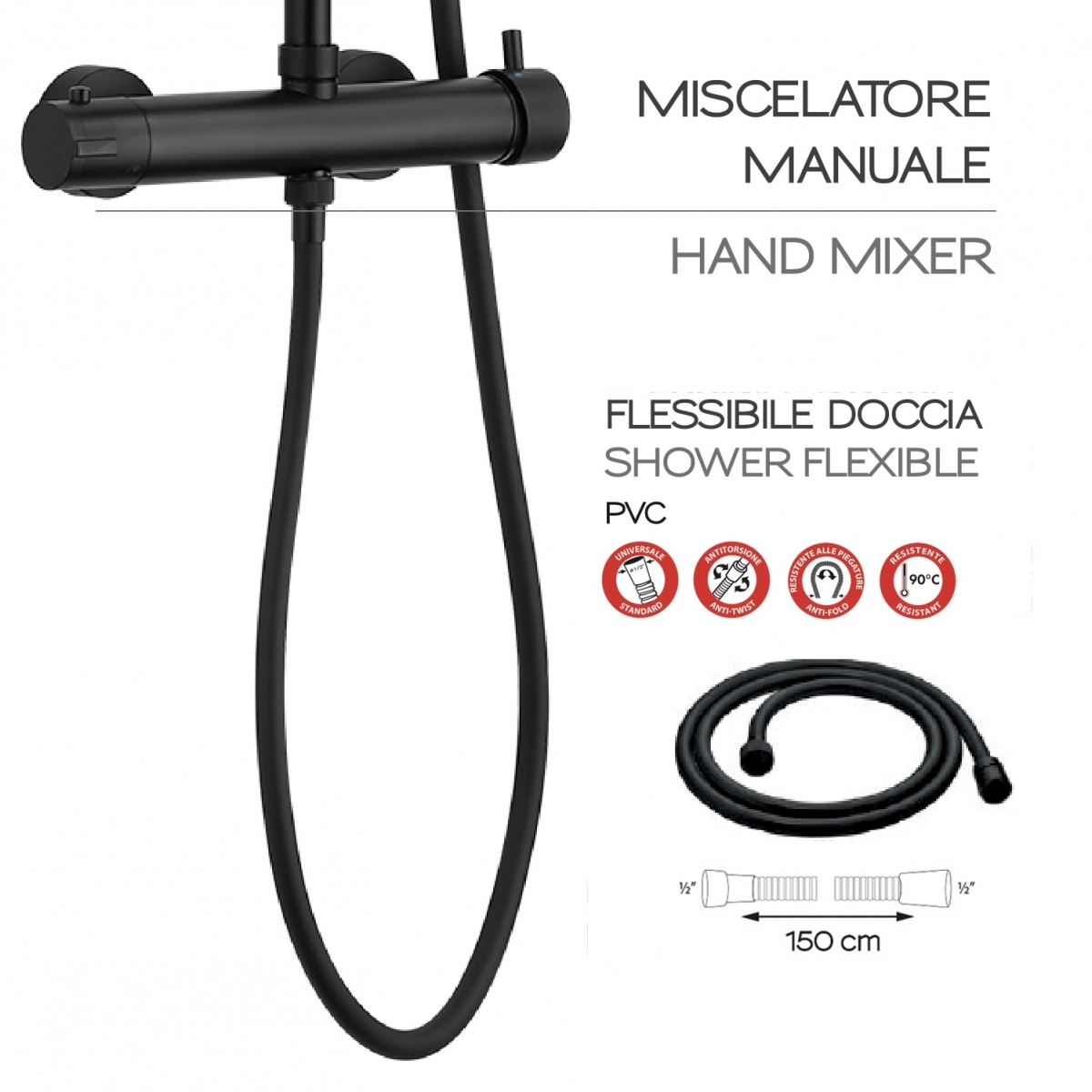 Fotos ambiente de Columna De Ducha Extensible Columna De Ducha Extensible Star Plus 01 Negro Mate [52552]