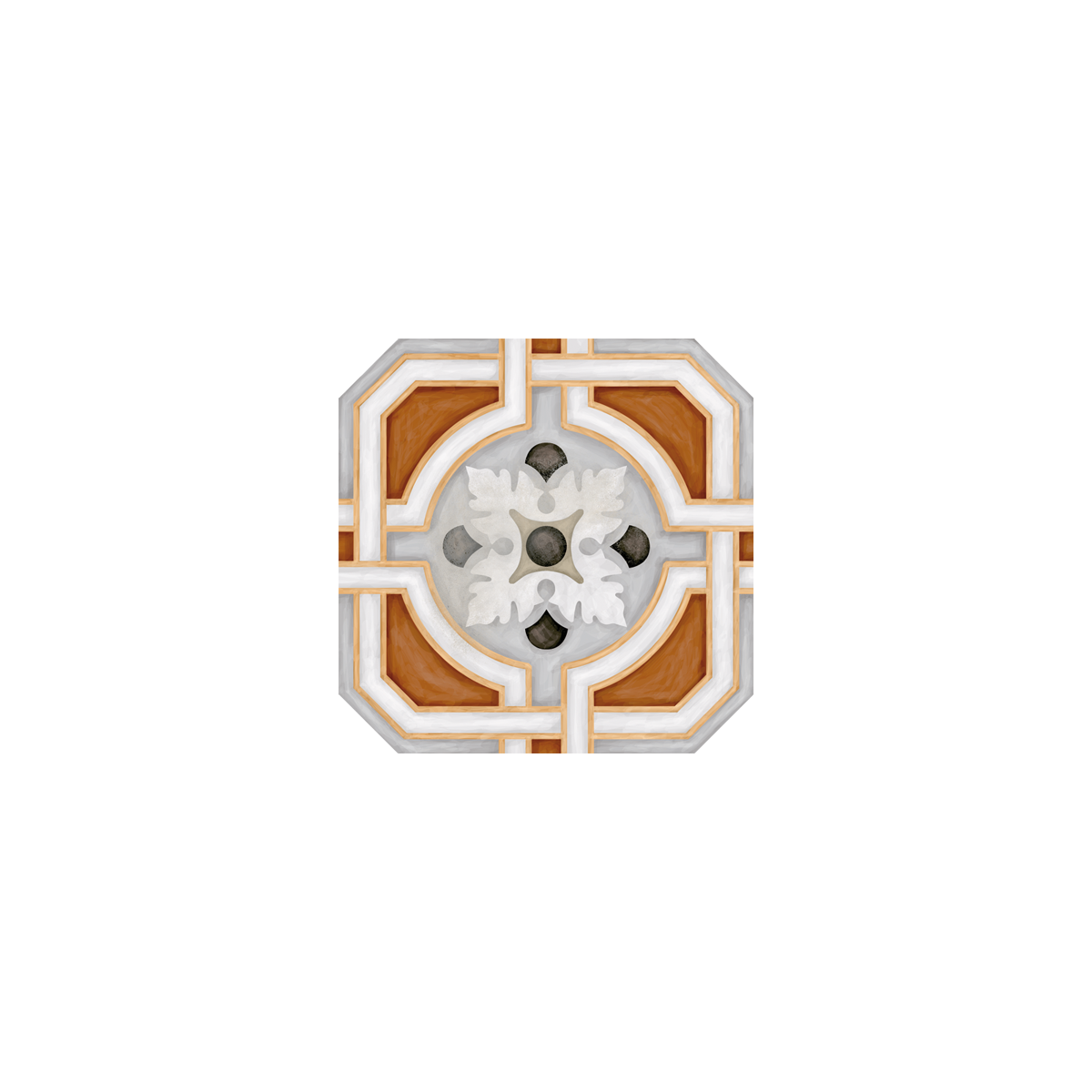 Zimer Multicolor Octagon 20x20 - Lajes Hidráulicas de Porcelana Anti-geada