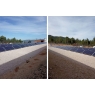 Fotografias de ambiente do suporte ajustável Vernisol para painéis solares [52725].