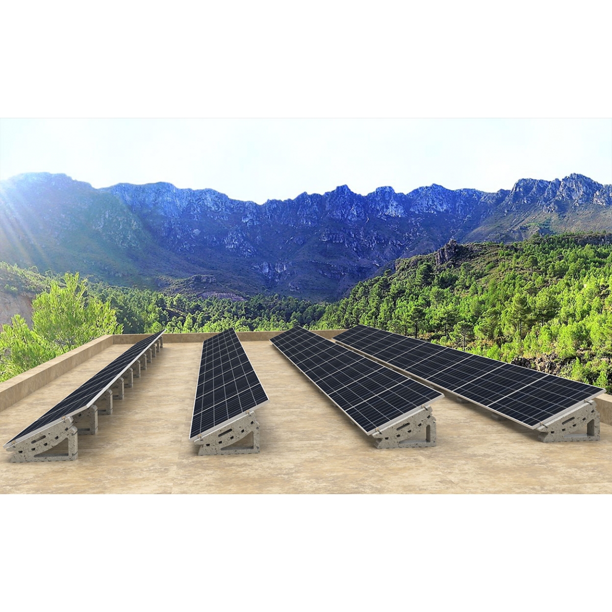 Umgebungsfotos der dimmbaren Unterstützung für Vernisol-Solarmodule [52732]