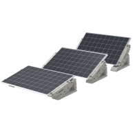 Fotografias de ambiente do suporte ajustável Vernisol para painéis solares [52736].