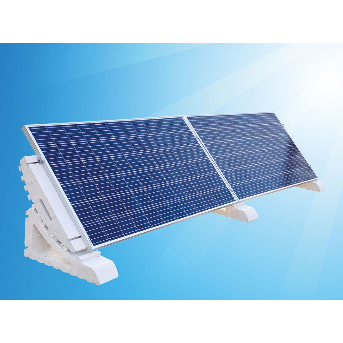 Palete 10u Suporte ajustável para painéis solares Vernisol 10