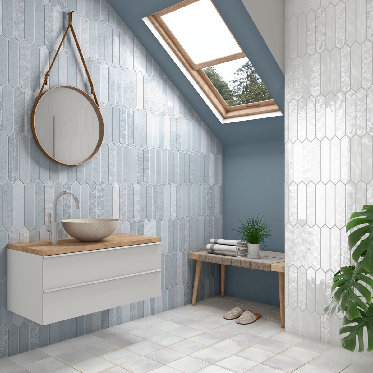 Craquelé Décor Neige Environnement 6.5x33 (Boîte 1.07 m2)