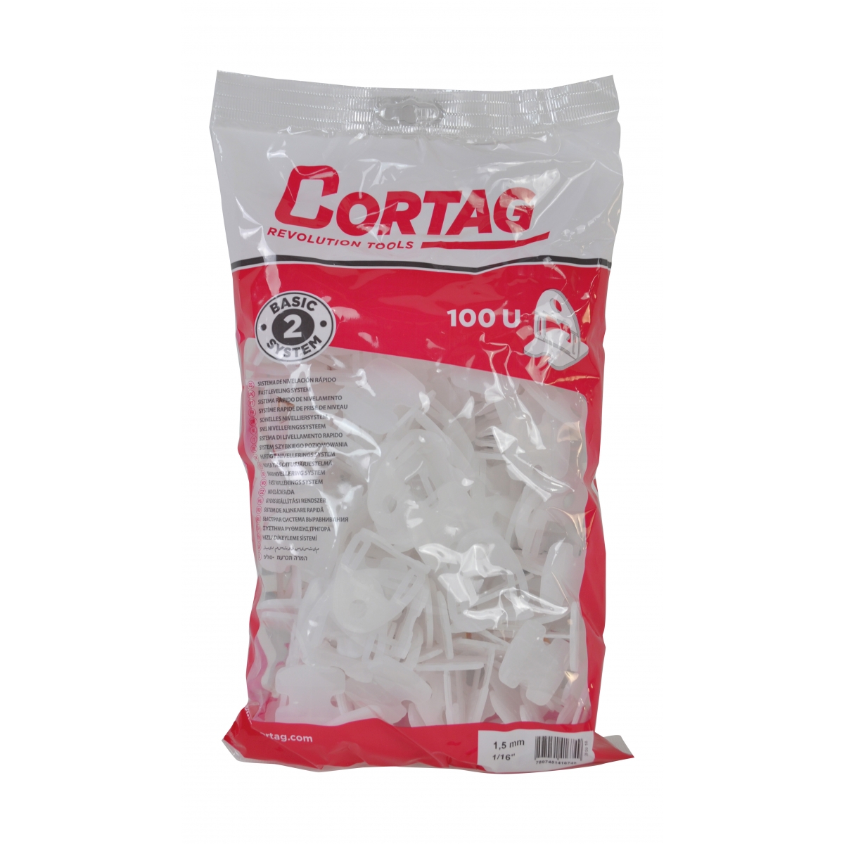 Sistema Básico 2 Base 3 mm Leveler (100 Unidades)