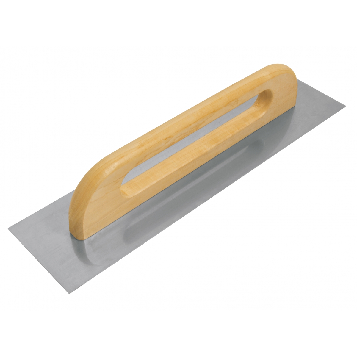 Steel trowel with closed wooden handle 300 x 150 mm