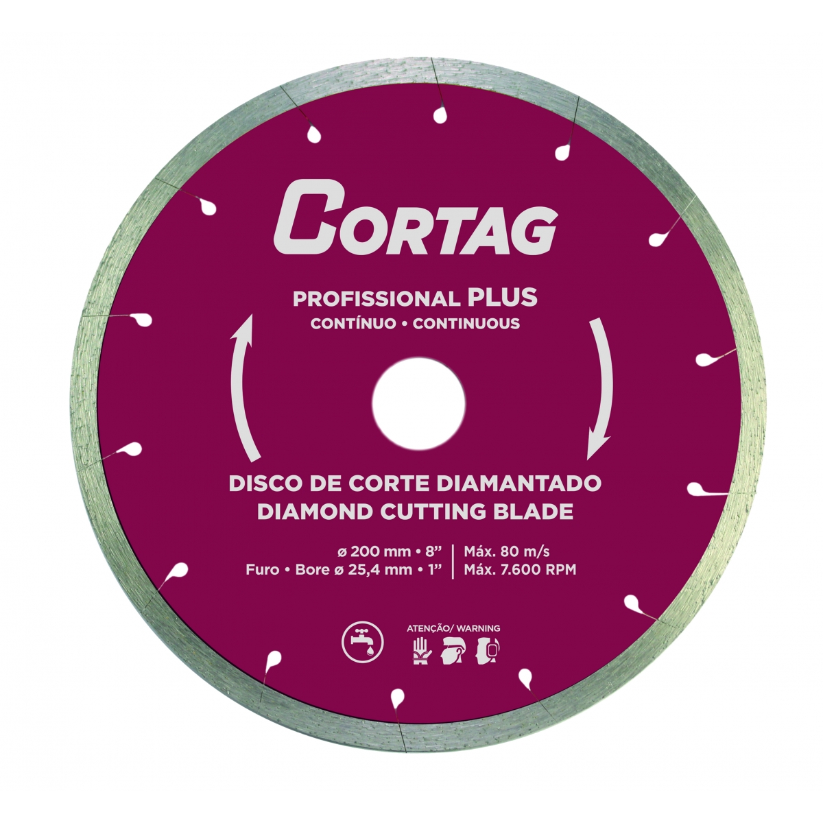 Discos De Diamante Corte Húmedo Contínuo P. Plus 200